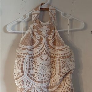 Elegant Lace Halter Top
